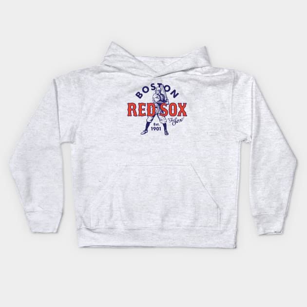 Old Style Boston Red Sox 2 by Buck Tee Kids Hoodie by Buck Tee